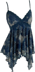 Verdusa Women's Y2K Babydoll Tops Lace Sequin Going Out Top V Neck Camisole Ruffle Peplum Shirts