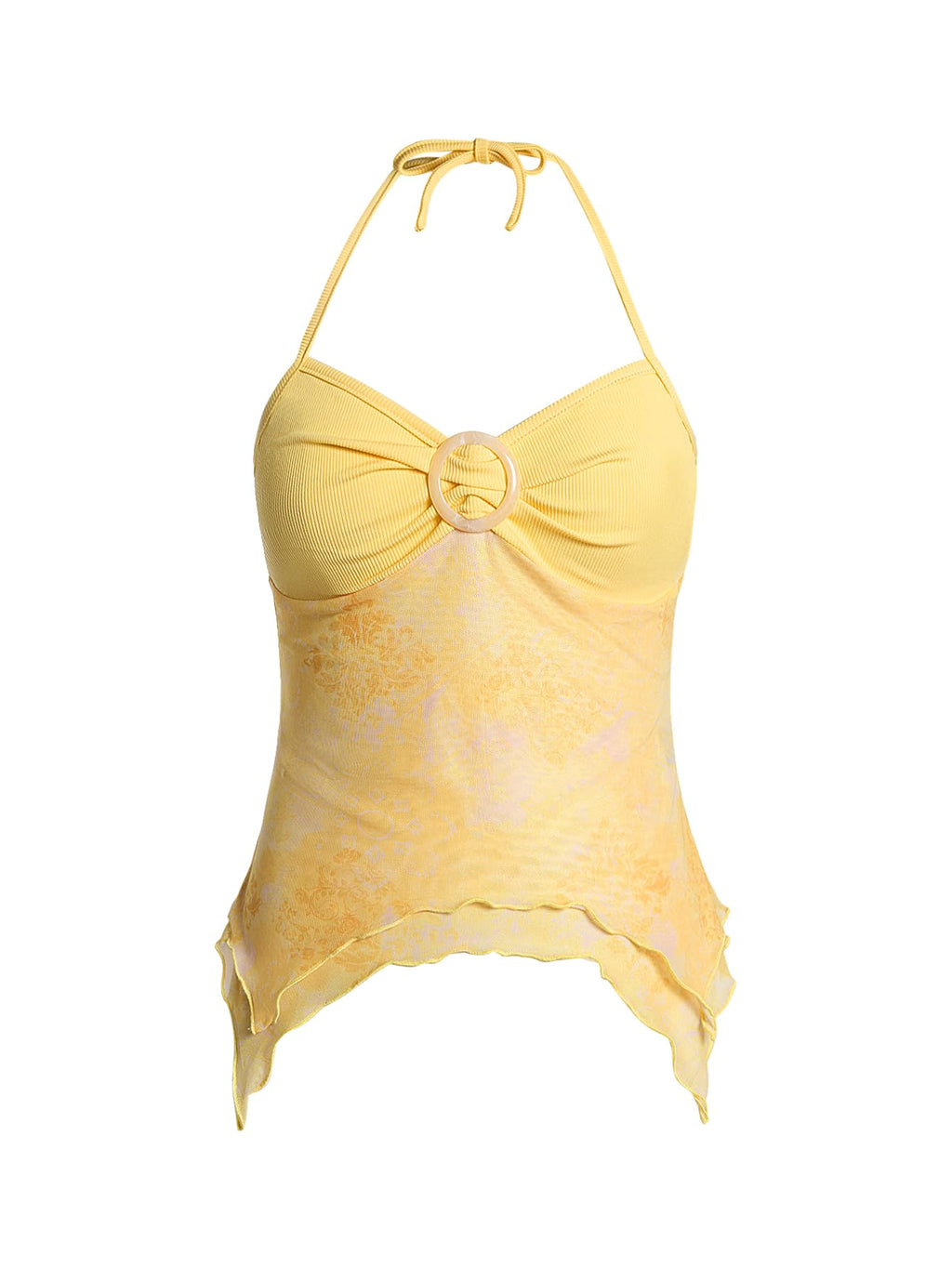 Verdusa Women's Y2k Halter Top Fairy 2000s Clothing Asymmetrical Going Out Tops Aesthetic Whimsical Clothes
