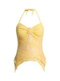 Verdusa Women's Y2k Halter Top Fairy 2000s Clothing Asymmetrical Going Out Tops Aesthetic Whimsical Clothes