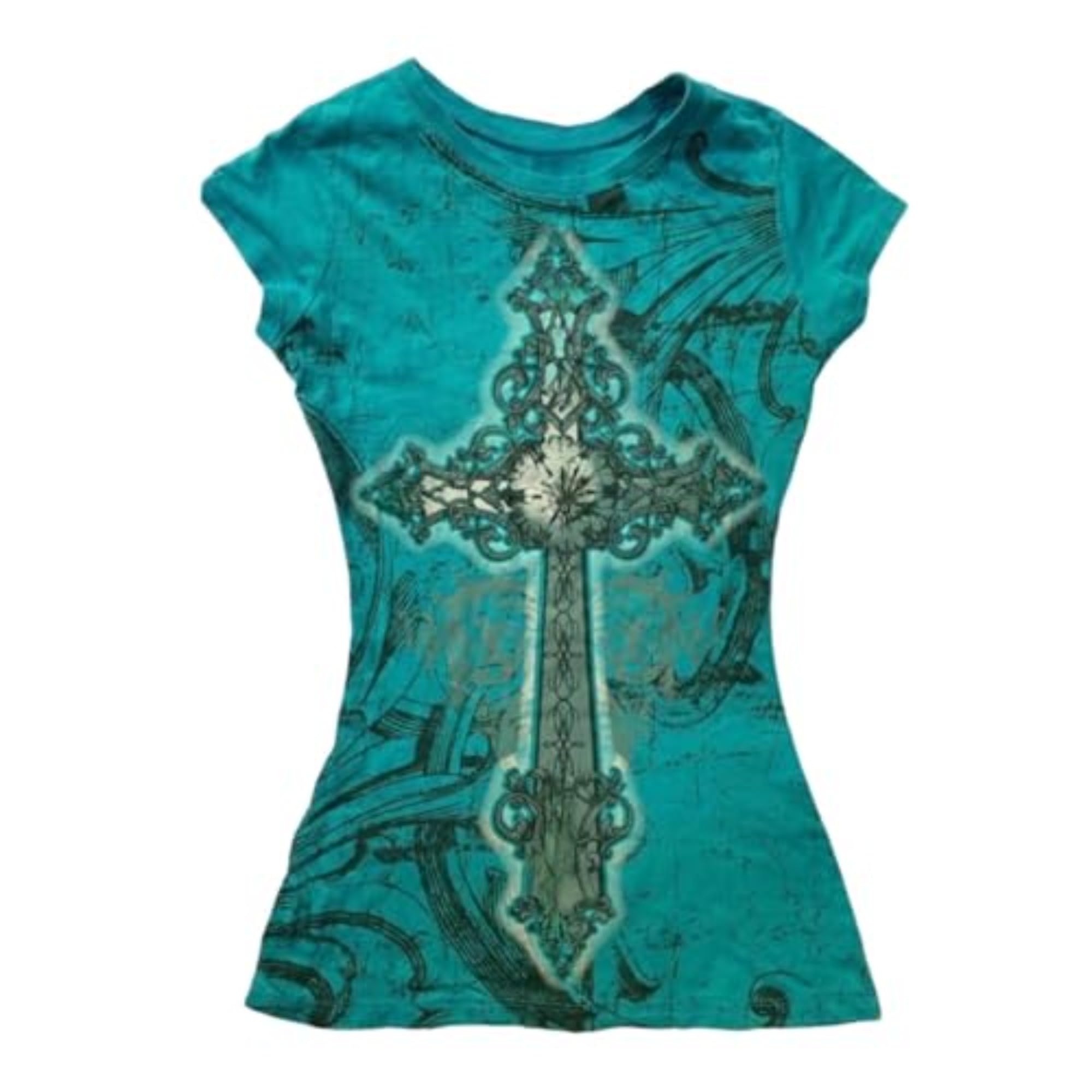 Grunge Shirts Emo Clothes Teen Girls Vintage Graphic Tee Y2k 2000s Goth Top Women Mcbling Short Sleeve Streetwear
